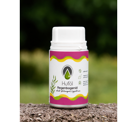 Natürliches Hufpflegeöl für gesunde Pferdehufe – 100% pflanzlich, fördert Hufwachstum & Hornqualität, 100ml. Bei imFUTTERSACK in der Schweiz bestellen.
