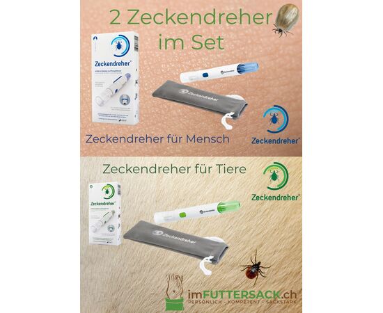 Zwei Zeckendreher im Set – für Mensch & Tier | imFUTTERSACK