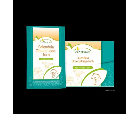 PerNaturam Calendula Ohrenpflege-Tücher mit Ringelblume und Propolis zur sanften Ohrenreinigung. Jetzt bei imFUTTERSACK in der Schweiz bestellen.