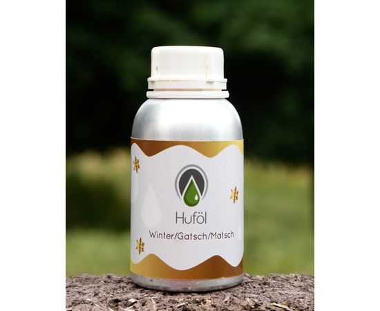 Winter-Edition: natürliches Hufpflegeöl für nasse & matschige Jahreszeiten, 250ml. Bei imFUTTERSACK in der Schweiz bestellen.